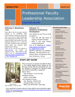 January PFLA newsletter