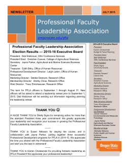 June 2015 PFLA newsletter