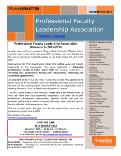 November 2015 Newsletter