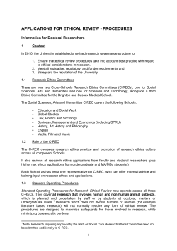 Ethics procedures for PhD. [PDF 233.70KB]