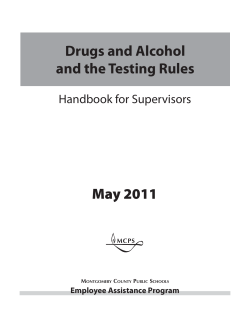 Drugs and Alcohol and the Testing Rules: Handbook for Supervisors