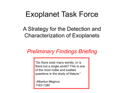 ExoPTF Preliminary Briefing at AAS Meeting