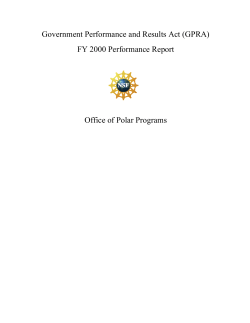 OPP Government Performance and Results Act (GPRA) FY 2000 Performance Report