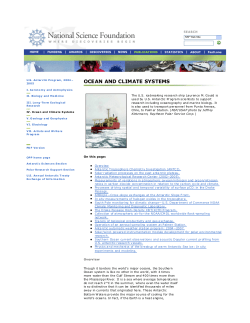 IV. Ocean and Climate Systems