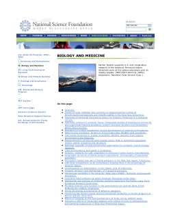 II. Biology and Medicine