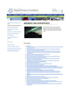 I. Aeronomy and Astrophysics