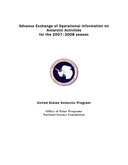 U.S. Advance Exchange of Operational Information, 2007-2008