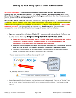 OpenID Email Access Guide - Revised 4/29/16