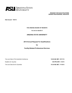 2014 ASU Tri-U ARQ