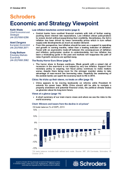 Schroders Economic and Strategy Viewpoint - October 2014
