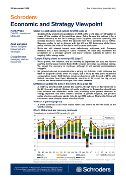 Schroders Economic and Strategy Viewpoint November 2014