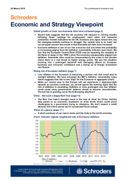 Schroders Economic Strategy Viewpoint - March 2014