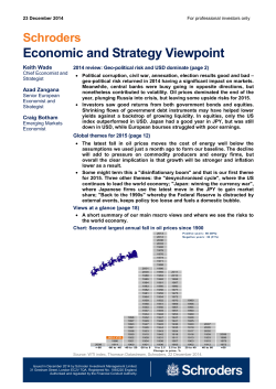 Schroders Economic and Strategy Viewpoint December 2014