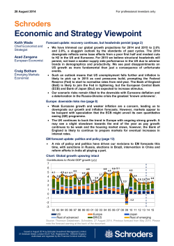 Schroders Economic Strategy Viewpoint - August 2014