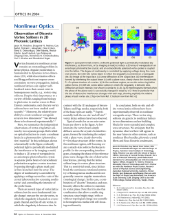Our work on discrete vortex solitons featured in OPN special issue "Optics in 2004".