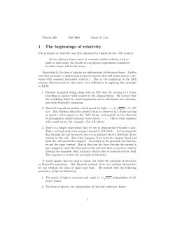 Special relativity