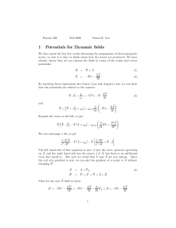 Potentials and gauge transformations.