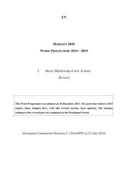 Marie Skłodowska-Curie Actions
