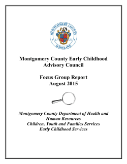 August 2015 Focus Group Report