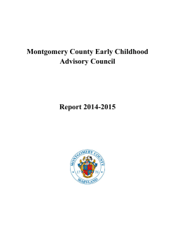 Montgomery County Early Childhood Advisory Council 2014-2015 Annual Report
