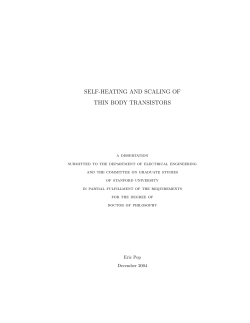 Self-Heating and Scaling of Thin Body Transistors