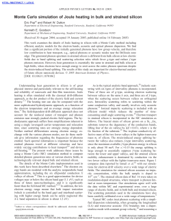 Monte Carlo Simulation of Joule Heating in Bulk and Strained Silicon