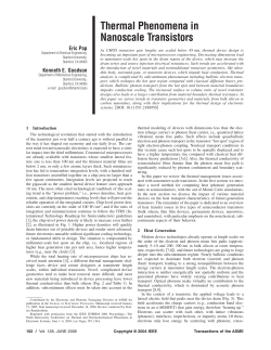 Thermal Phenomena in Nanoscale Transistors