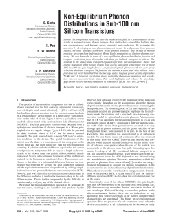 Non-Equilibrium Phonon Distributions in Sub-100 nm Silicon Transistors