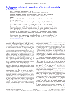 Thickness and Stoichiometry Dependence of the Thermal Conductivity of GeSbTe Films