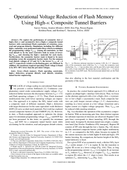 Operational Voltage Reduction of Flash Memory Using High- Composite Tunnel Barriers