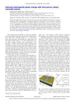 Inducing Chalcogenide Phase Change with Ultra-Narrow Carbon Nanotube Heaters
