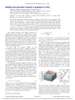 Mobility and Saturation Velocity in Graphene on SiO 2