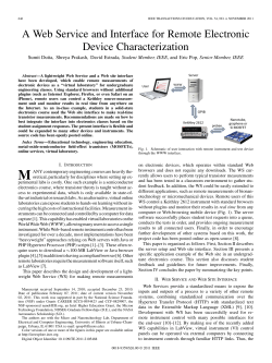 A Web Service and Interface for Remote Electronic Device Characterization