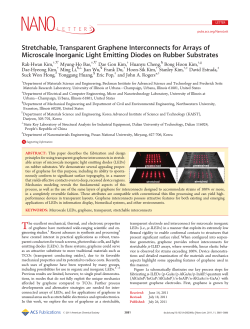 Stretchable, Transparent Graphene Interconnects for Arrays of Microscale Inorganic Light Emitting Diodes on Rubber Substrates