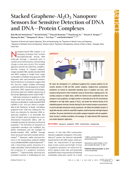 Stacked Graphene-Al 2 O 3 Nanopore Sensors for Sensitive Detection of DNA and DNA-Protein Complexes