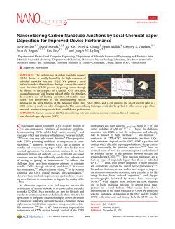 Nanosoldering Carbon Nanotube Junctions by Local Chemical Vapor Deposition for Improved Device Performance