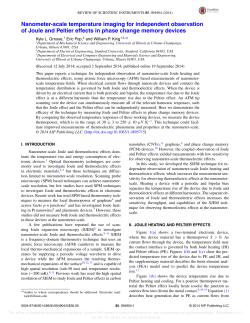 Nanometer-Scale Temperature Imaging for Independent Observation of Joule and Peltier Effects in Phase Change Memory Devices