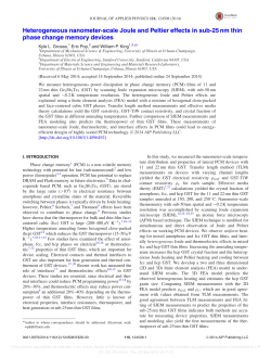 Heterogeneous Nanometer-Scale Joule and Peltier Effects in Sub-25 nm Thin Phase Change Memory Devices
