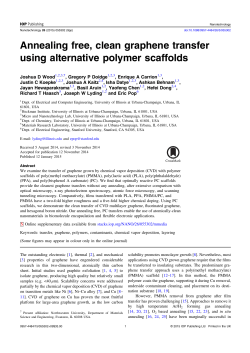 Annealing Free, Clean Graphene Transfer using Alternative Polymer Scaffolds