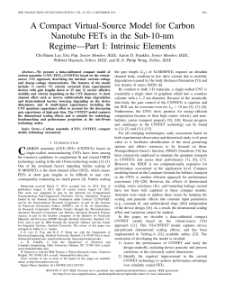 A Compact Virtual-Source Model for Carbon Nanotube Field-Effect Transistors in the Sub-10-nm Regime Part I: Intrinsic Elements