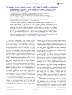 Nanoscale Phase Change Memory with Graphene Ribbon Electrodes
