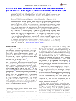 Forward-bias diode parameters, electronic noise, and photoresponse of graphene/silicon Schottky junctions with an interfacial native oxide layer