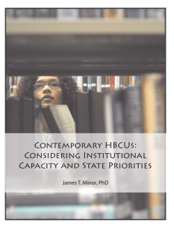 Contemporary Historically Black Colleges and Universities report