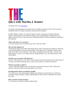 Click to Download Q A with Martha Kanter