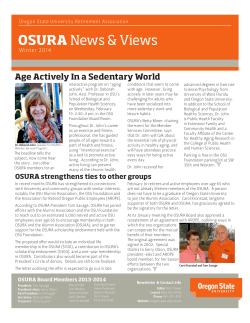 OSURA 2014 Winter Newsletter