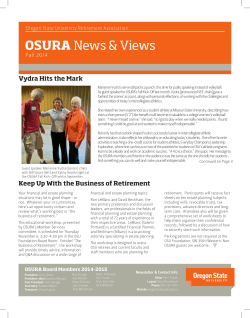 OSURA 2014 Fall Newsletter