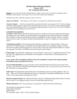 March 2015 OSURA Board Minutes