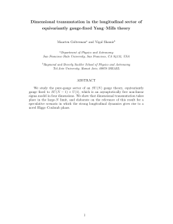 Dimensional transmutation in the longitudinal sector of equivariantly gauge-fixed Yang-Mills theory.