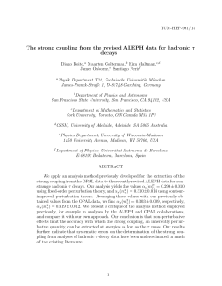 The strong coupling from the revised ALEPH data for hadronic tau decays.