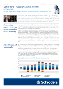 Schroders &ndash; Secular Market Forum